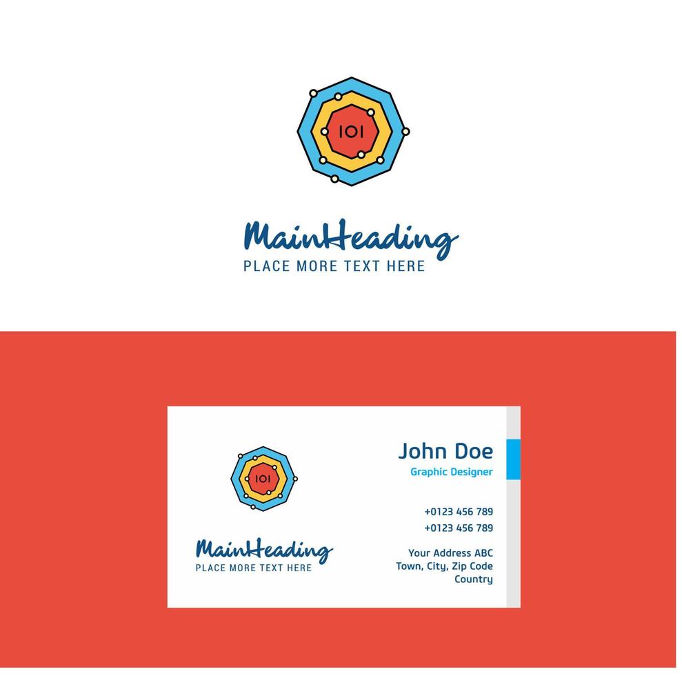 Flat Chemical bonding Logo and Visiting Card Template Busienss Concept Logo Design vector