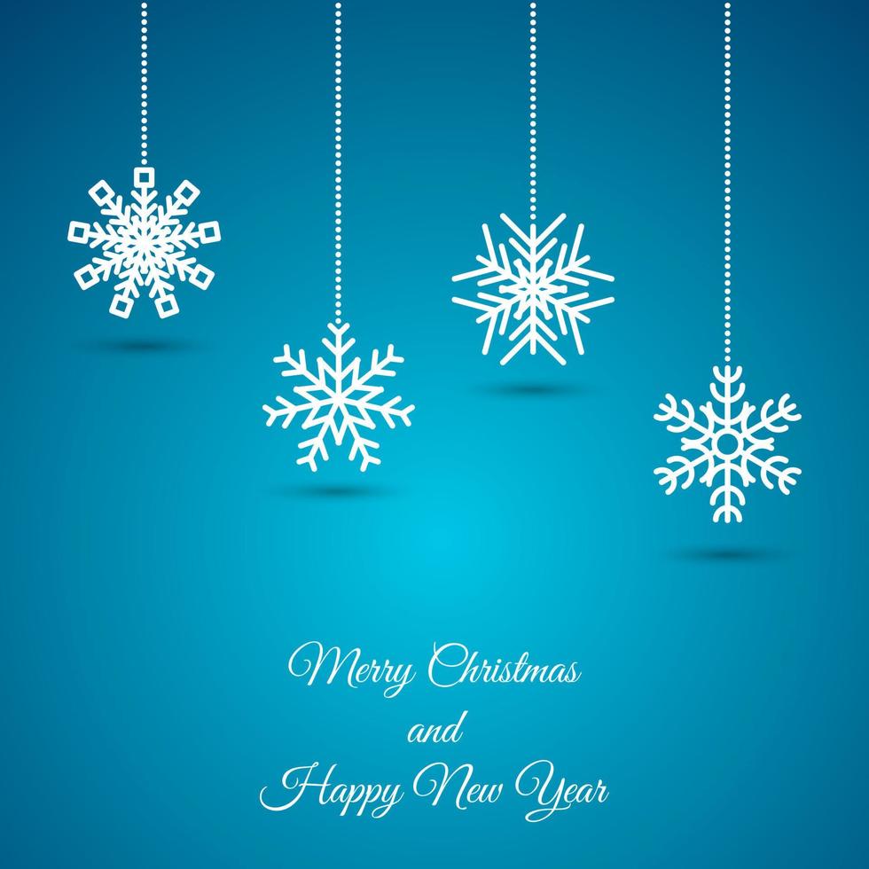 Christmas background with snowflake garland. Vector illustration.