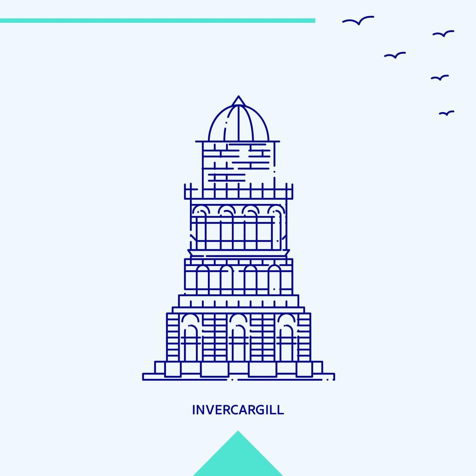 INVERCARGILL skyline vector illustration