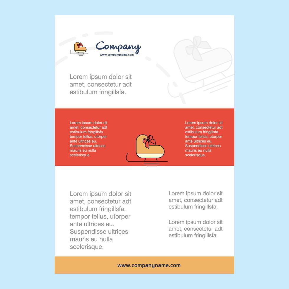 Template layout for Skates comany profile annual report presentations leaflet Brochure Vector Background