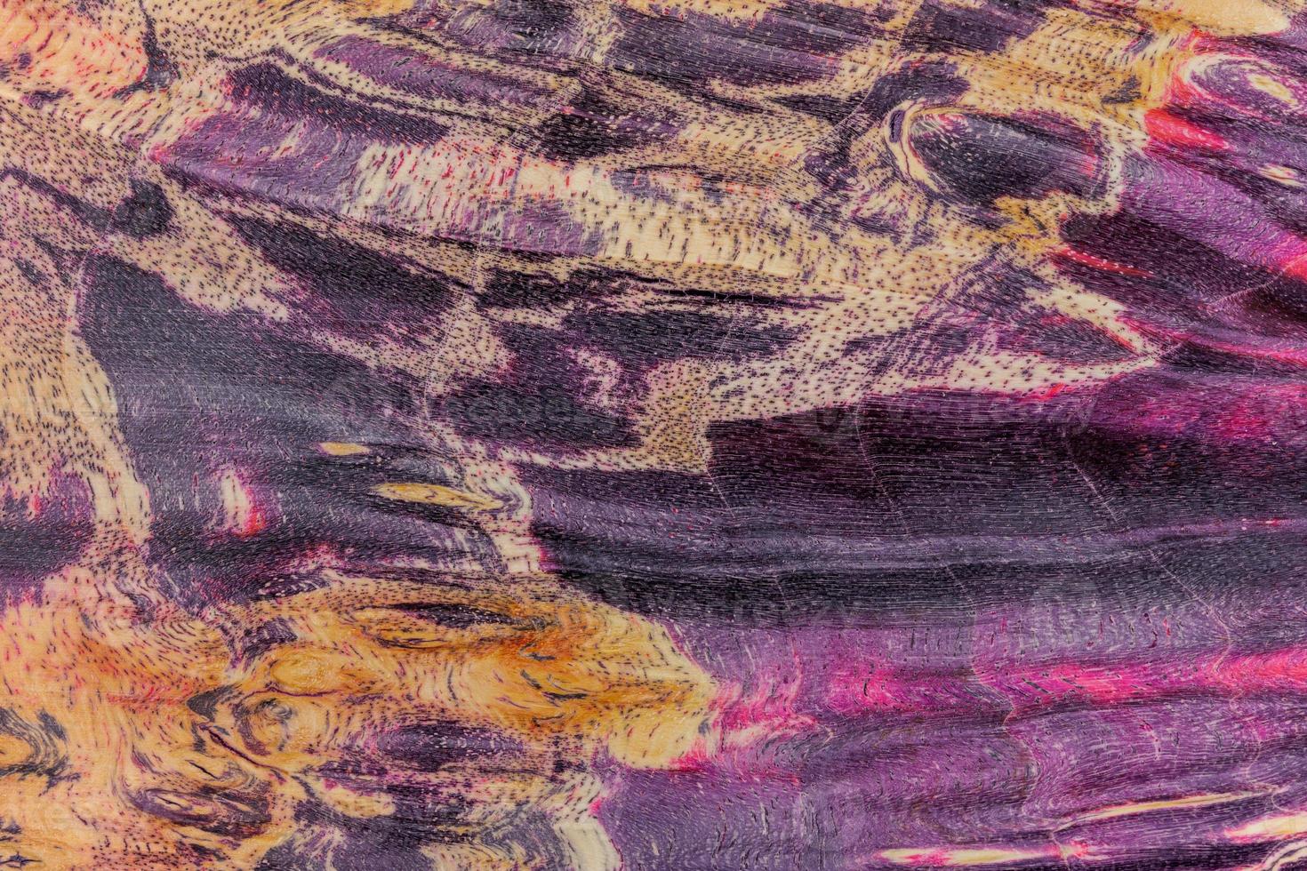 Macro photography of a stabilized wooden block with a color dye, The texture of a decorative wood Acer, maples, Natural wood pattern photo