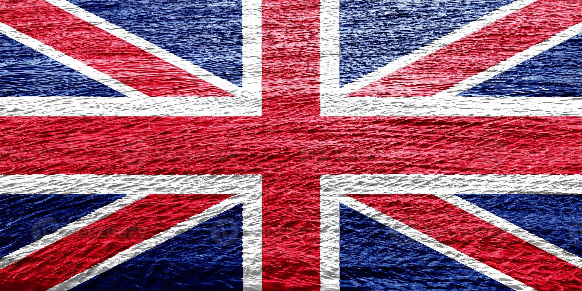 UK flag on a textured background. Concept collage. photo