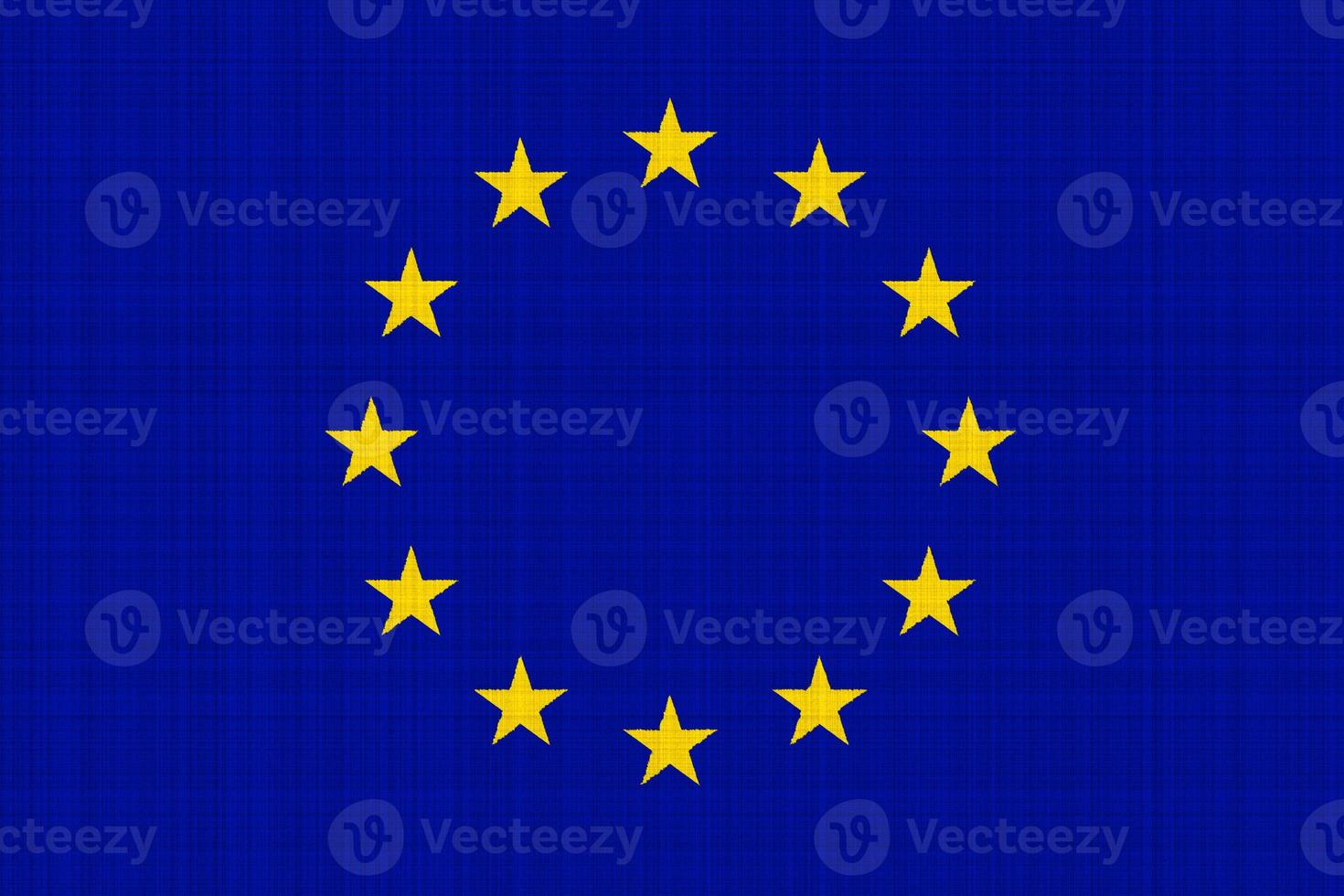 European Union flag on a textured background. Concept collage. photo