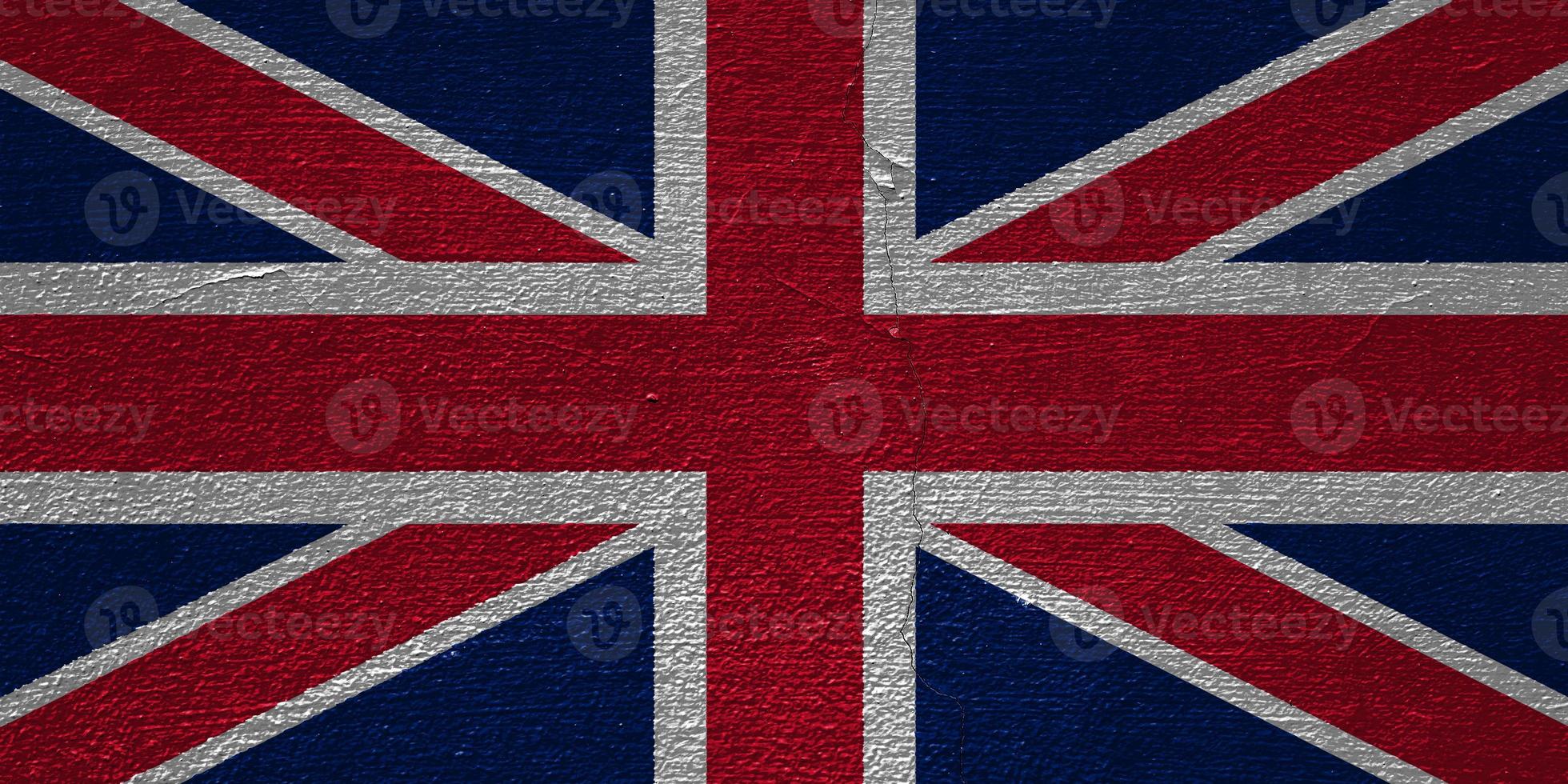 UK flag on a textured background. Concept collage. photo