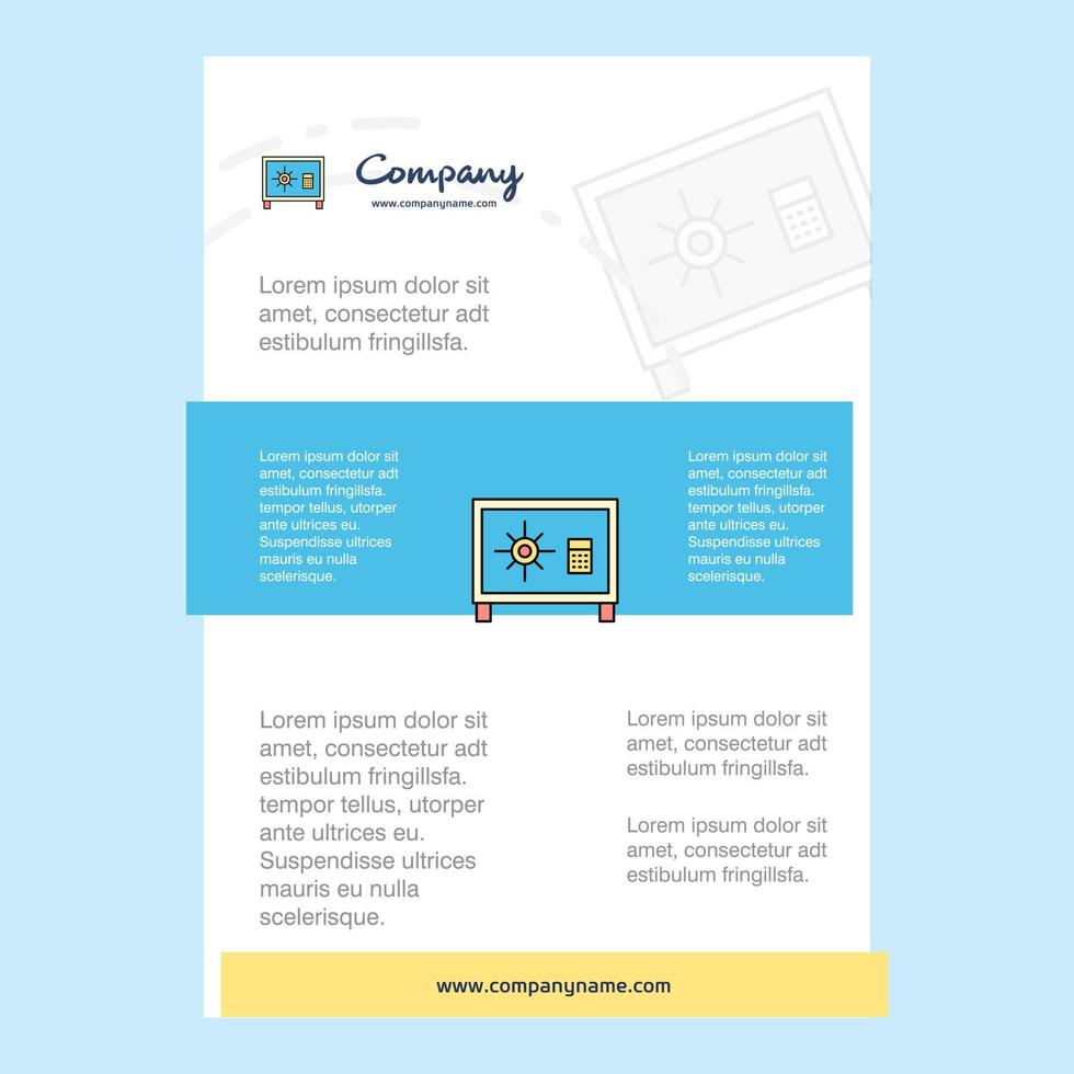 Template layout for Locker comany profile annual report presentations leaflet Brochure Vector Background
