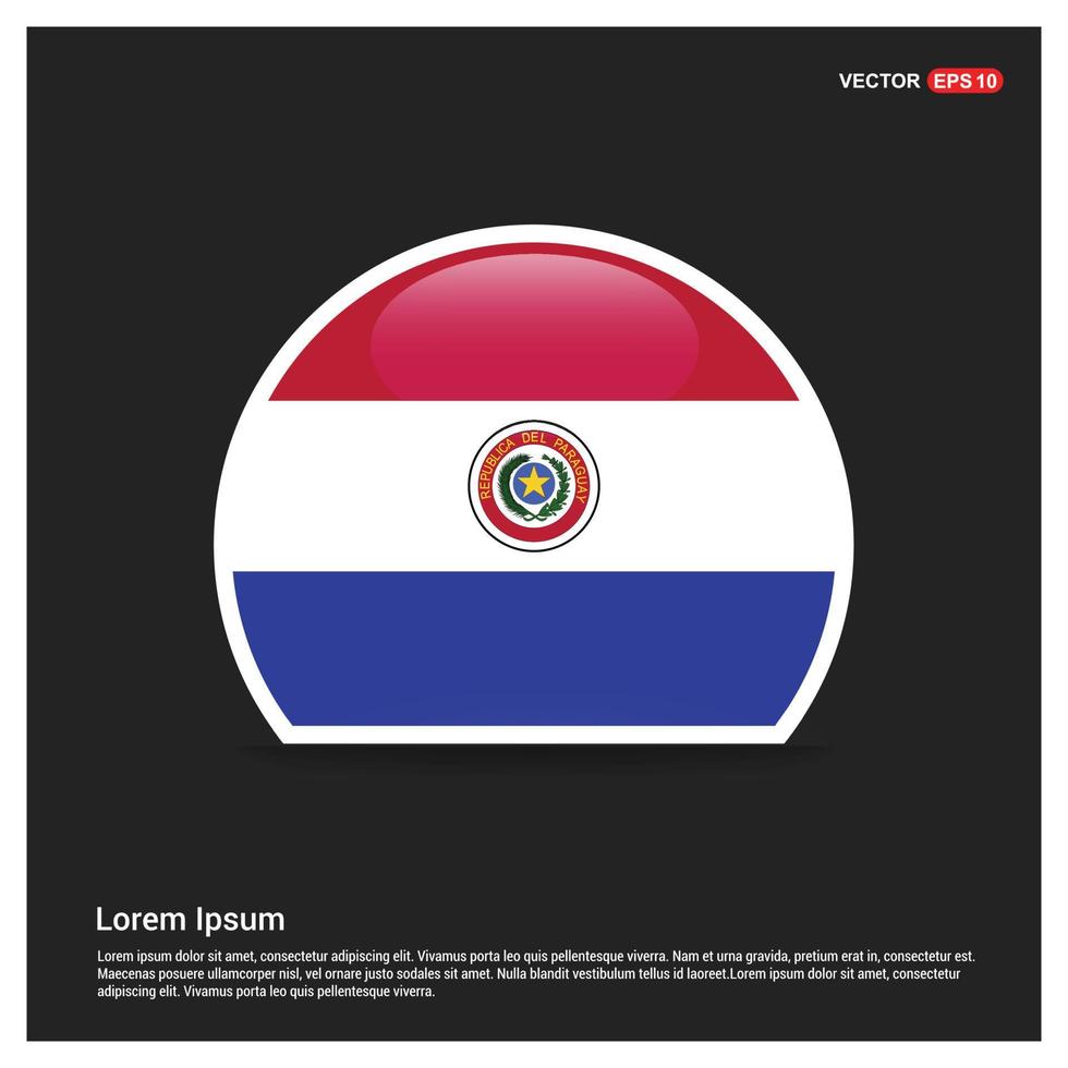 Paraguay flags design vector