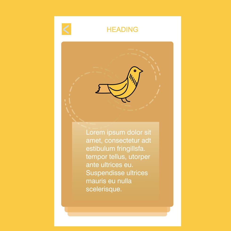 Sparrow mobile vertical banner design design Vector