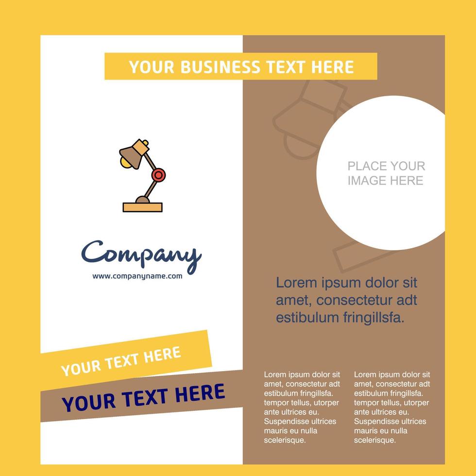 Lamp Company Brochure Template Vector Busienss Template