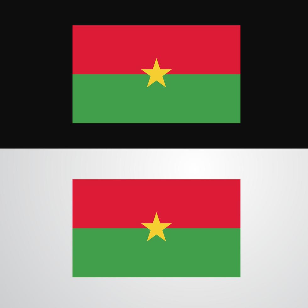 diseño de banner de bandera de burkina faso vector