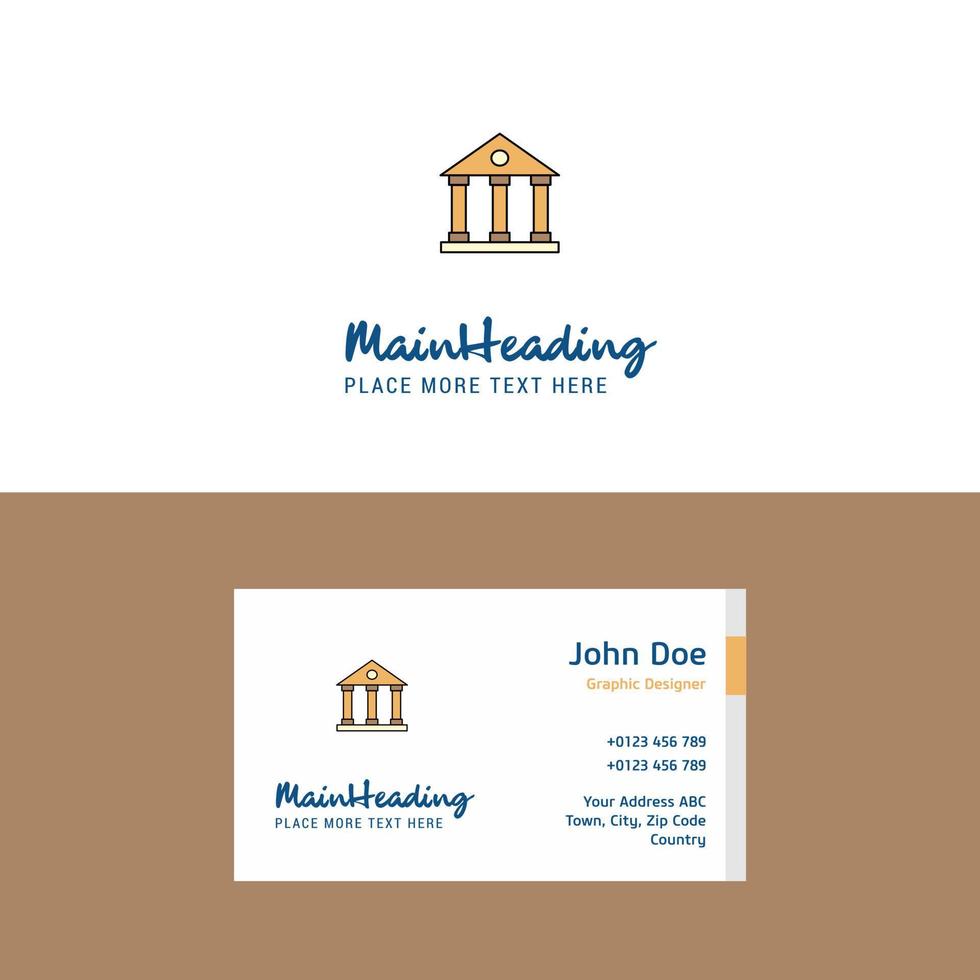 Flat Villa Logo and Visiting Card Template Busienss Concept Logo Design vector