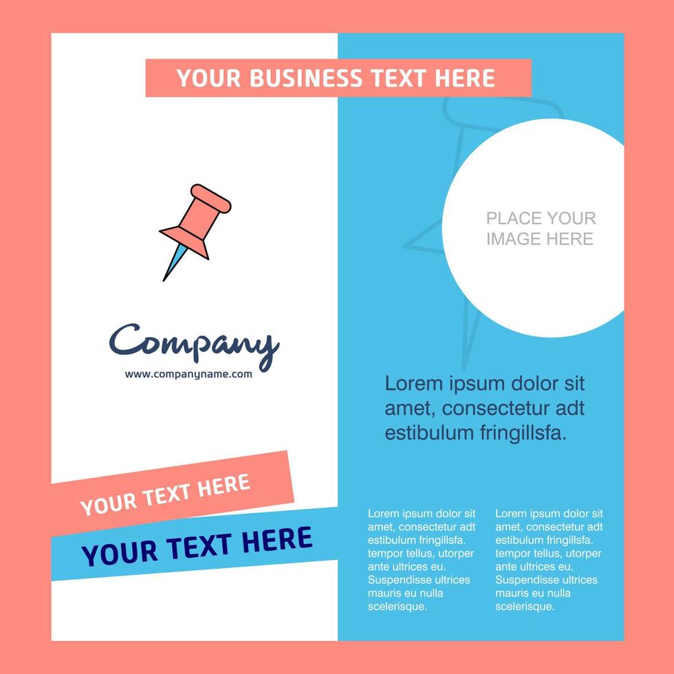 Paper pin Company Brochure Template Vector Busienss Template