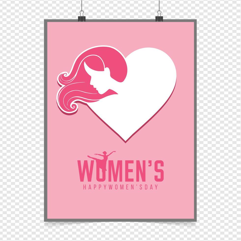 8 March logo vector design with international womens day background