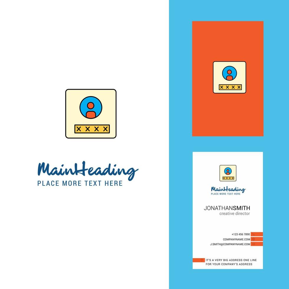 User profile Creative Logo and business card vertical Design Vector