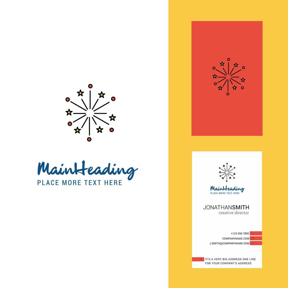 Blast Creative Logo and business card vertical Design Vector