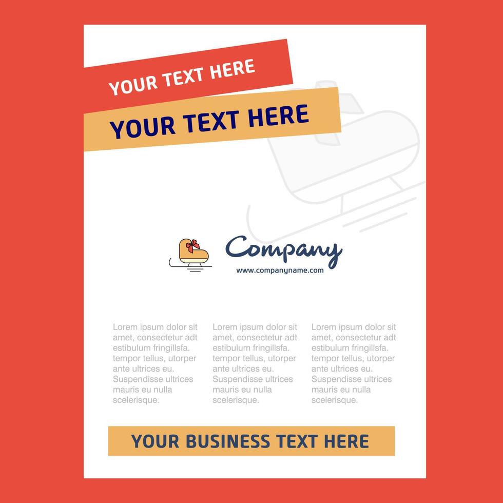 Skates Title Page Design for Company profile annual report presentations leaflet Brochure Vector Background