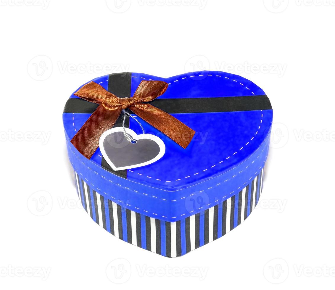 Blue Heart-shaped box photo