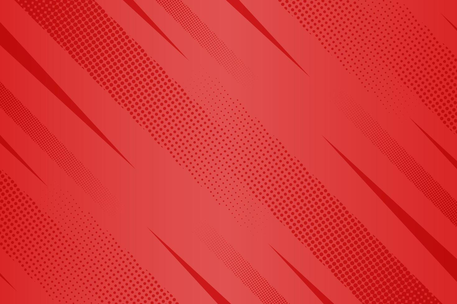 Red abstract comic style with halftone background vector