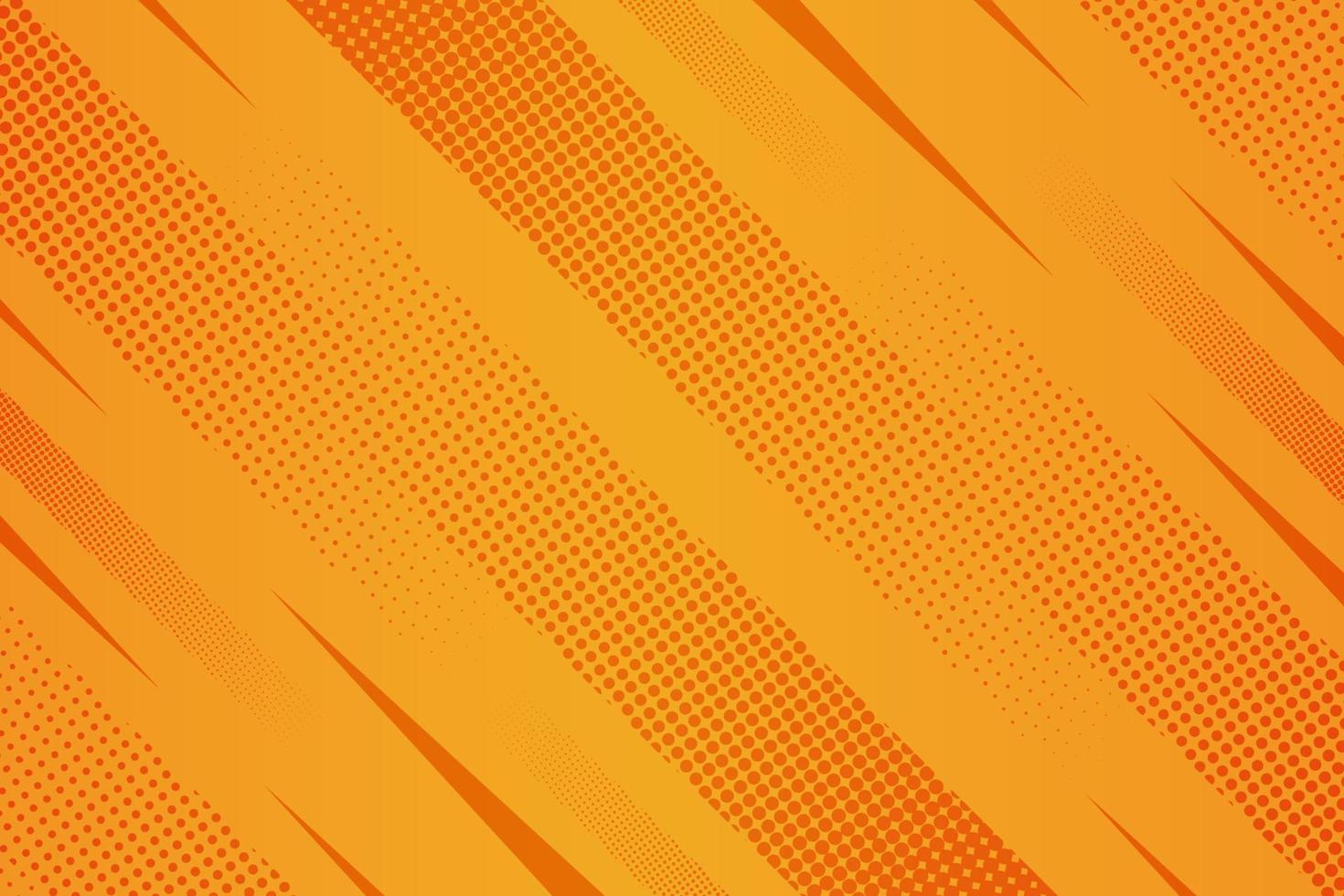 estilo cómico abstracto naranja con fondo de medios tonos vector