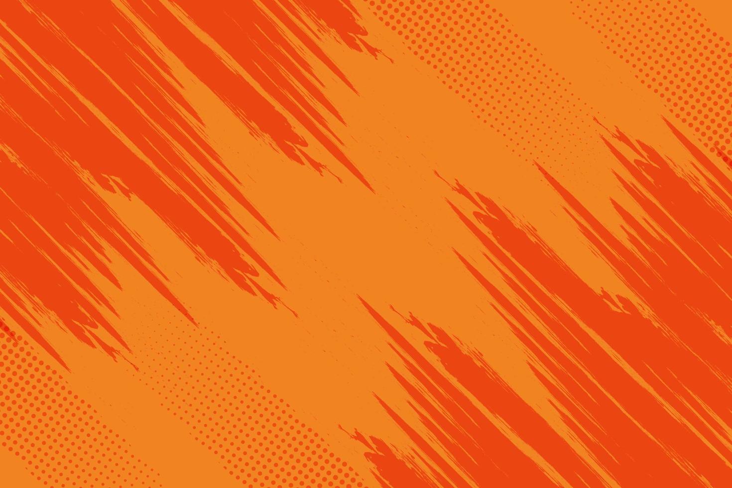 Orange abstract grunge texture with halftone background vector
