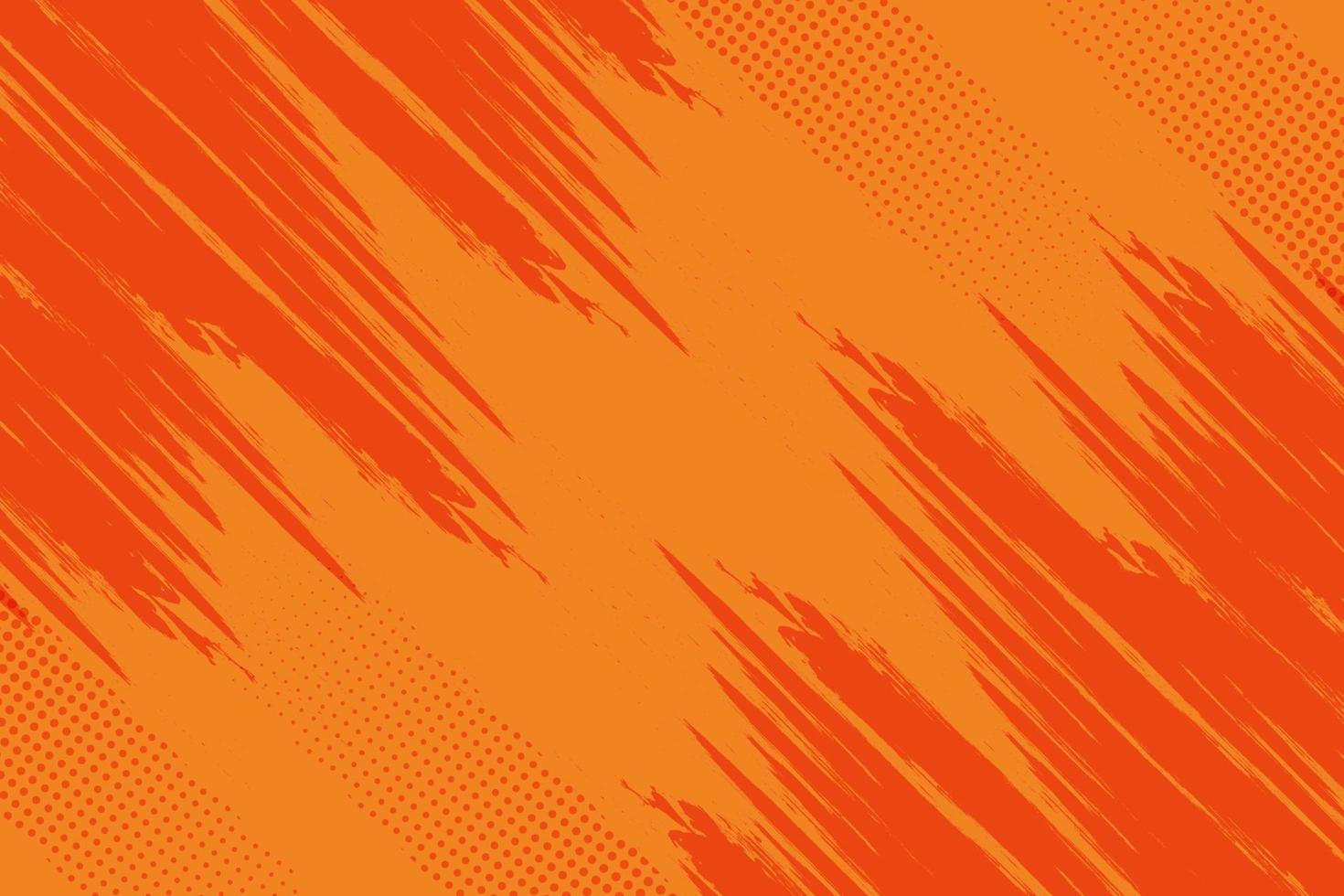 Orange abstract grunge texture with halftone background vector