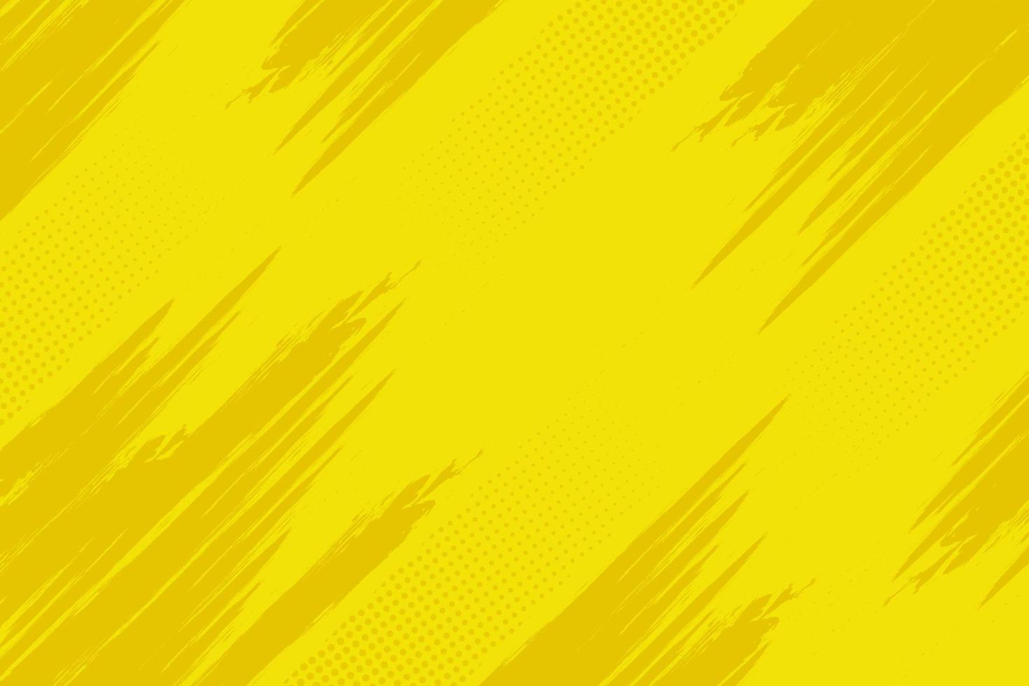 Yellow abstract grunge texture with halftone background vector