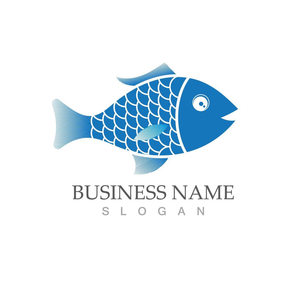 Fish logo template creative vector