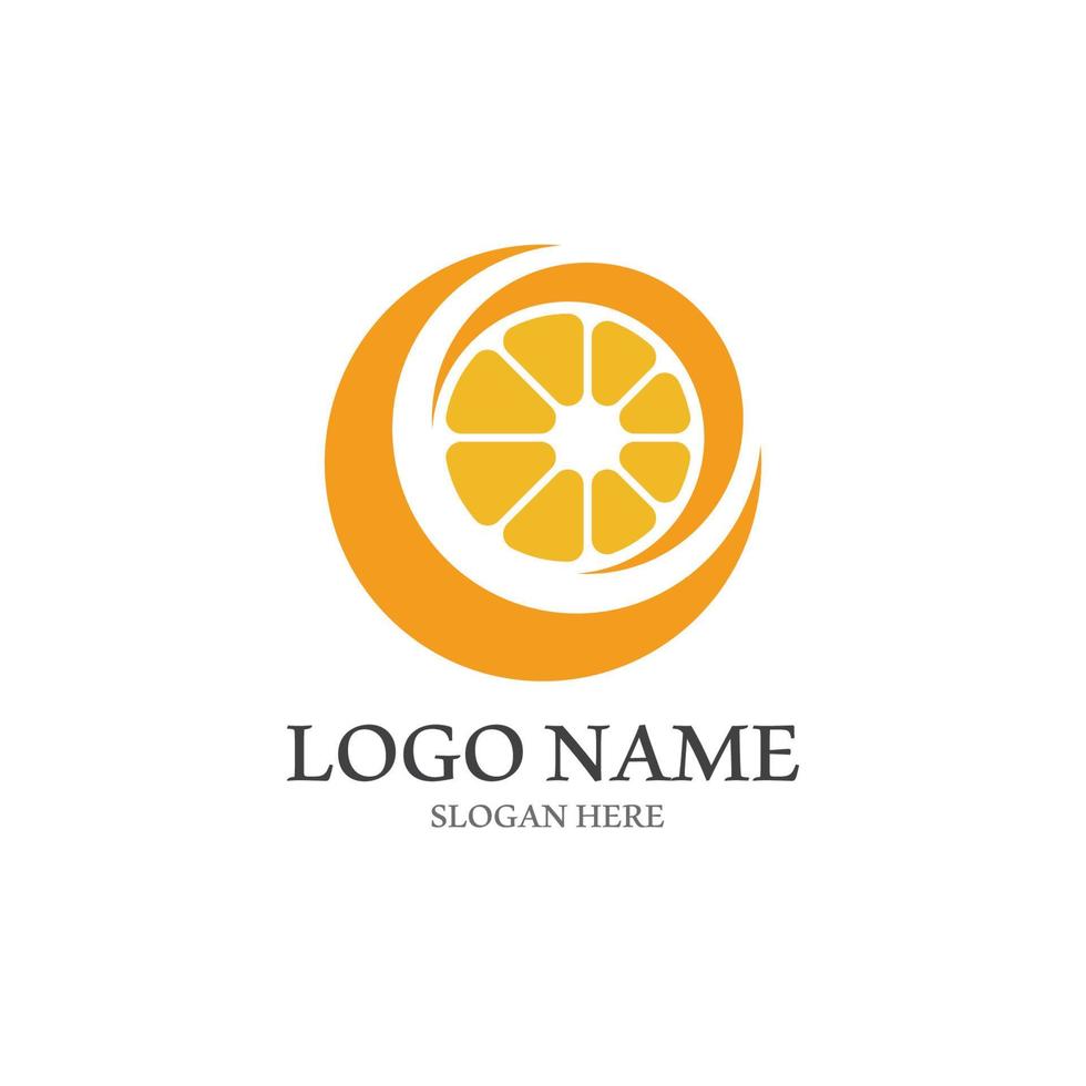 icono de vector de diseño de logotipo naranja