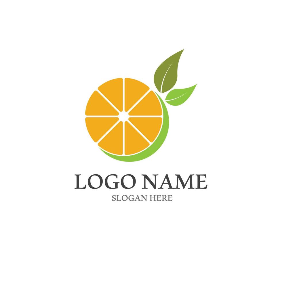 icono de vector de diseño de logotipo naranja