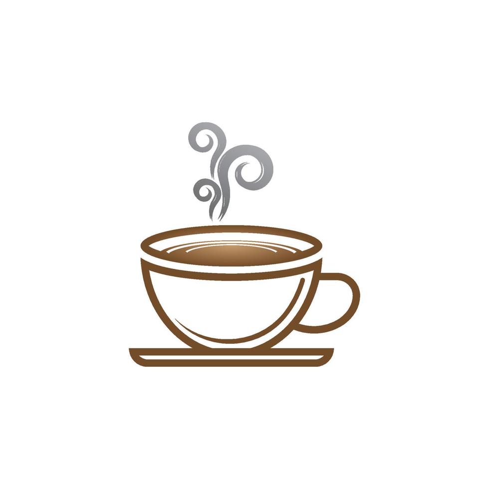 Coffee cup logo template vector