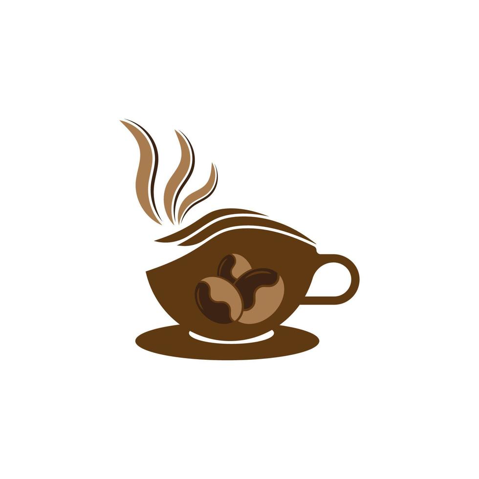 plantilla de logotipo de taza de café vector