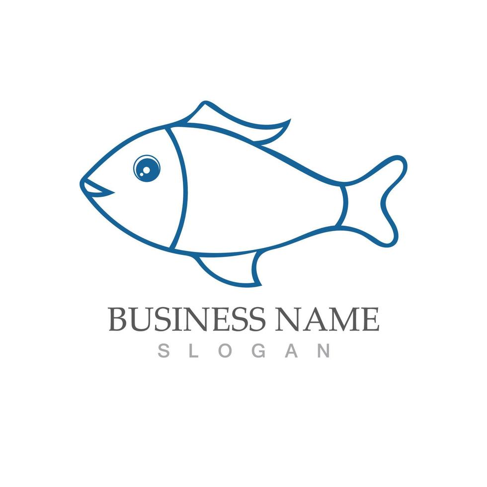 Fish logo template creative vector