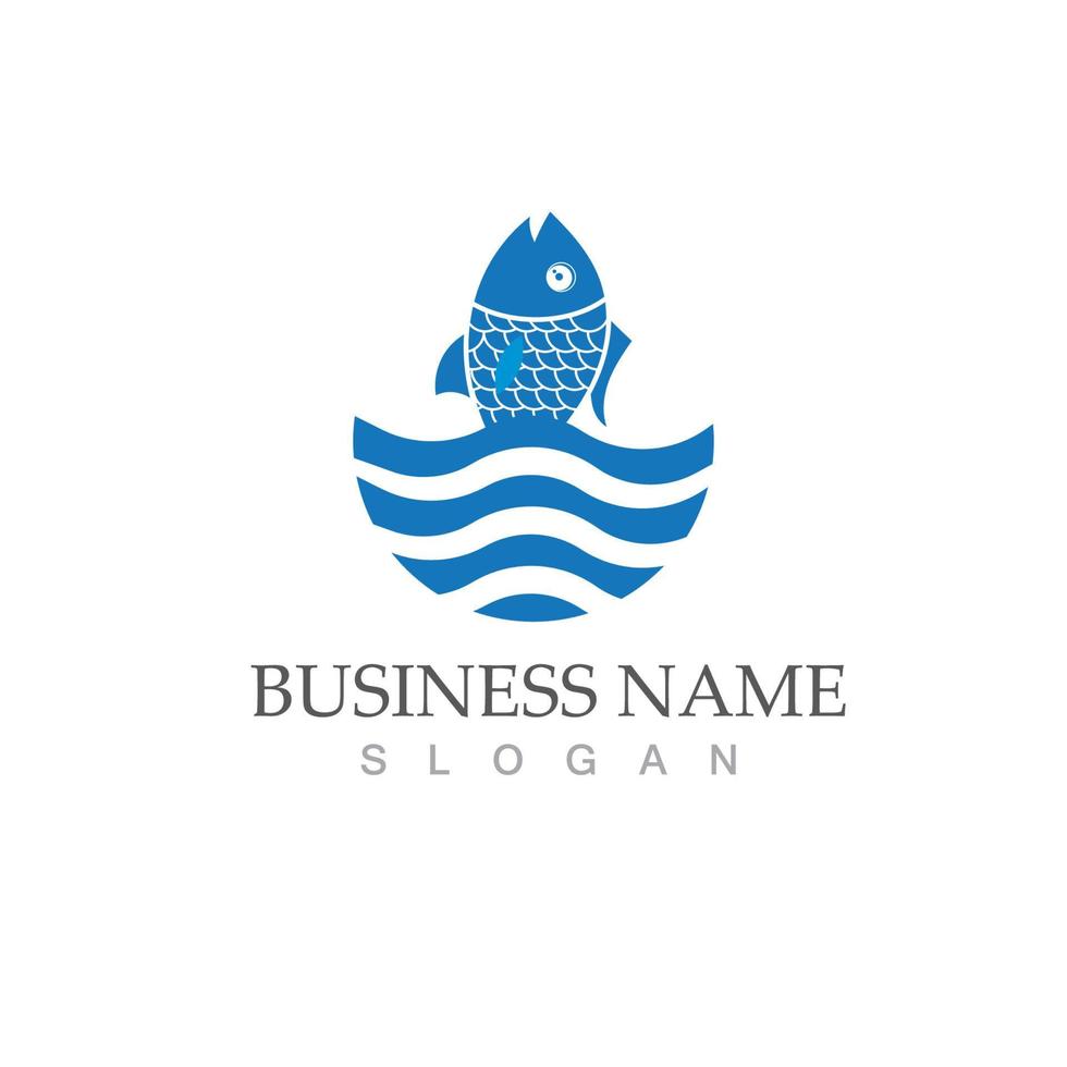 Fish logo template creative vector