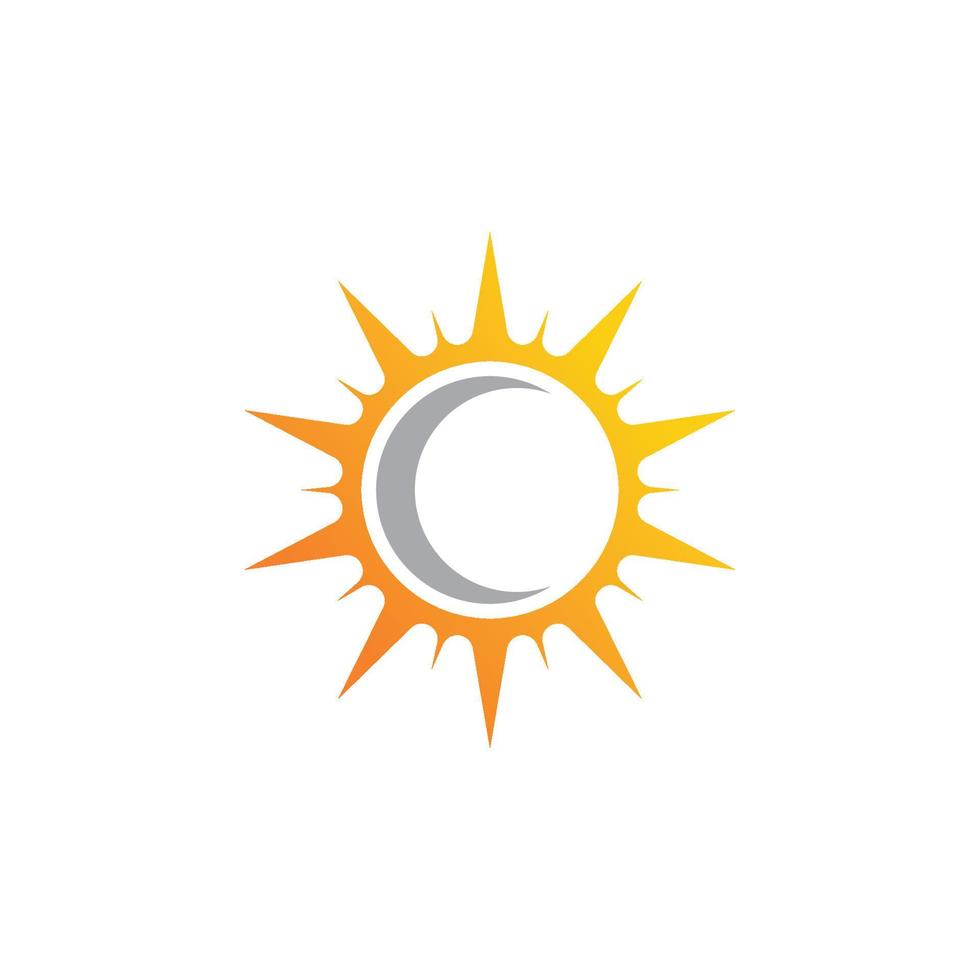 icono de ilustración de vector de sol