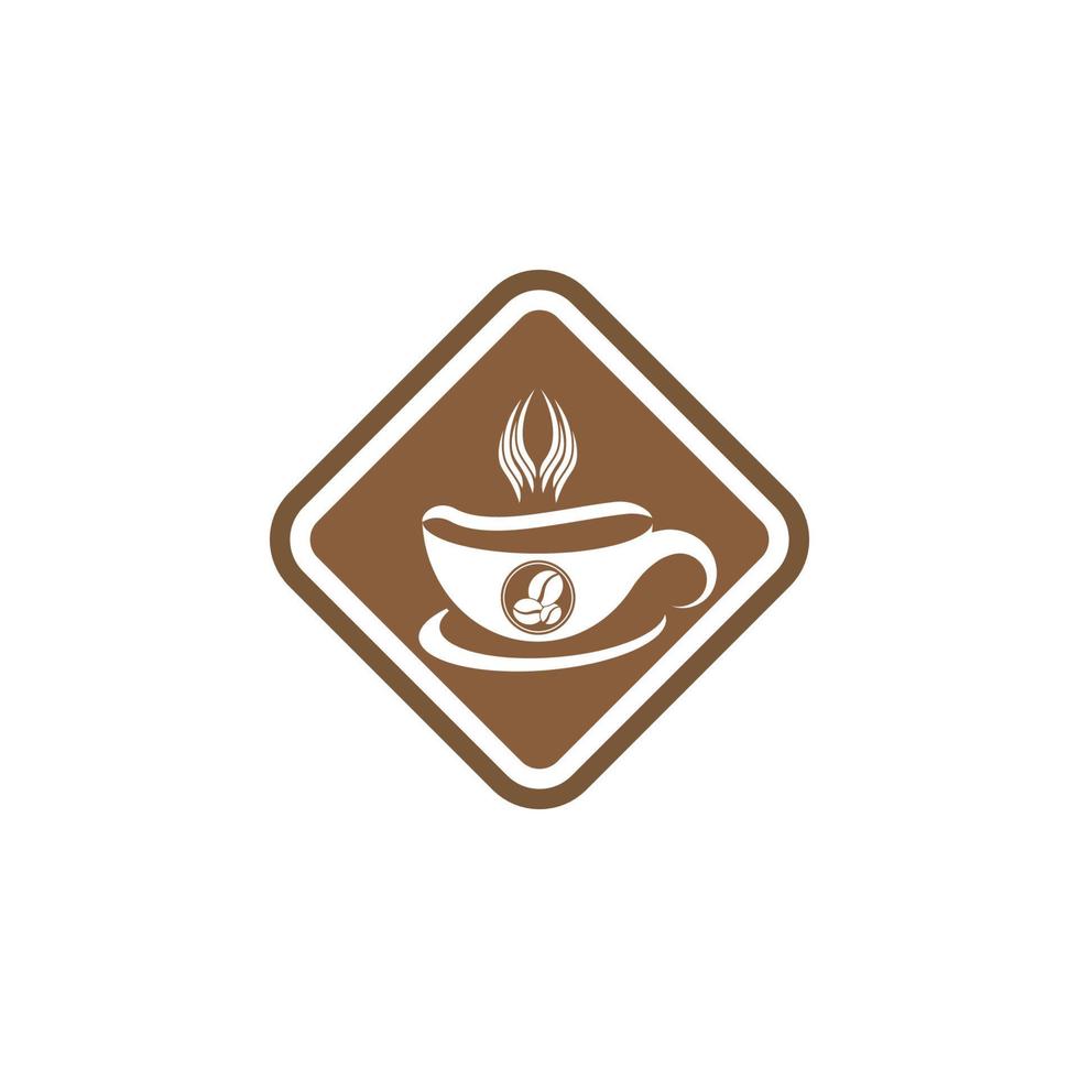Coffee cup logo template vector