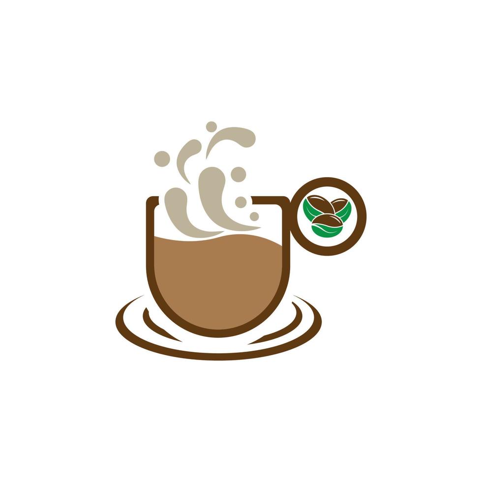 plantilla de logotipo de taza de café vector