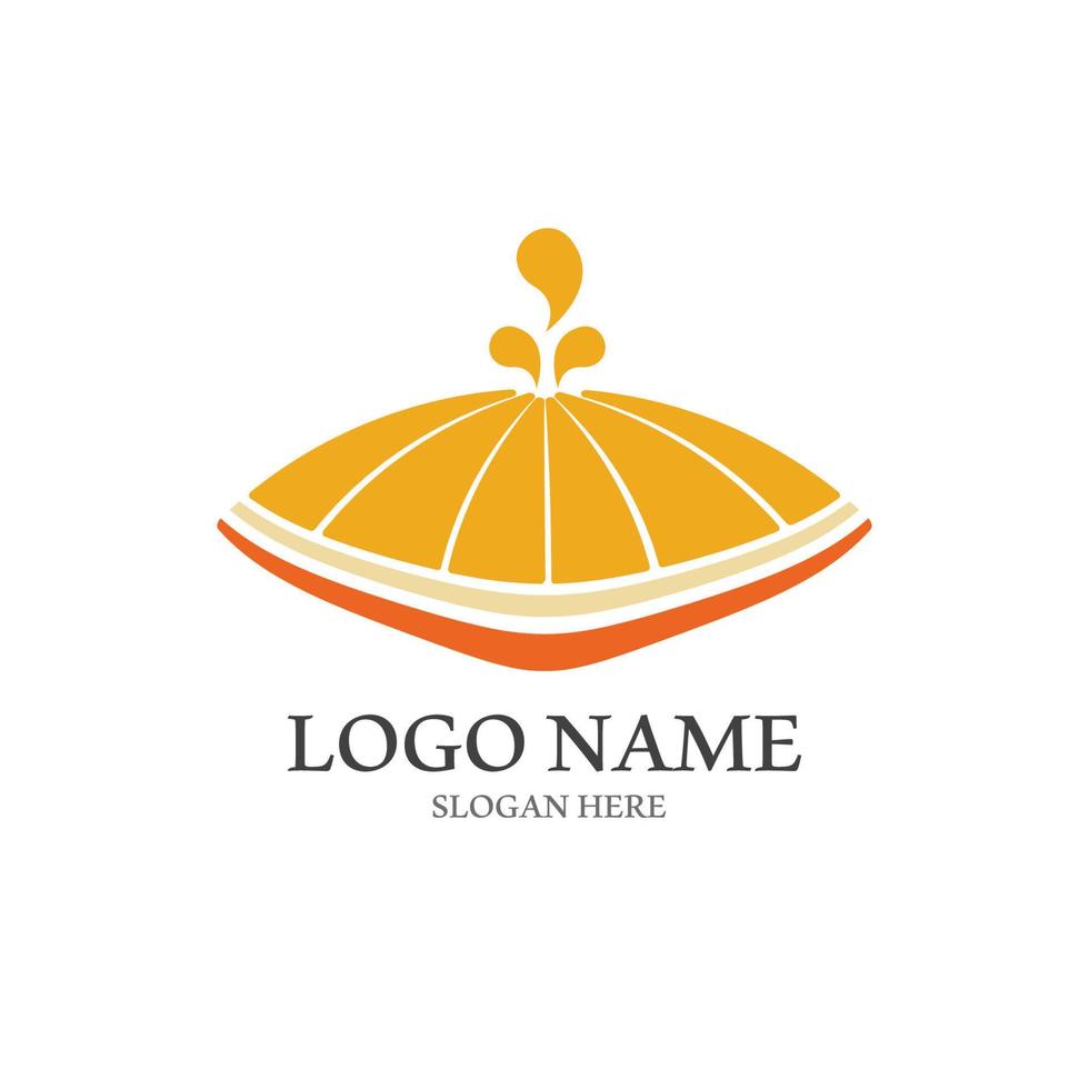 Orange logo design vector icon
