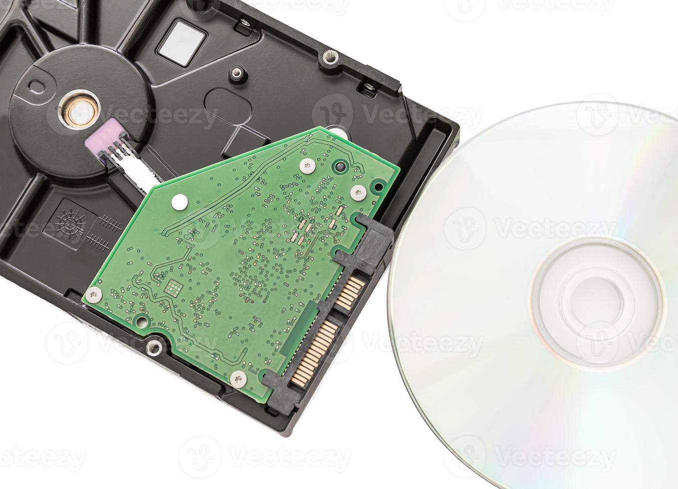 Hard disk drive and dvd disc photo