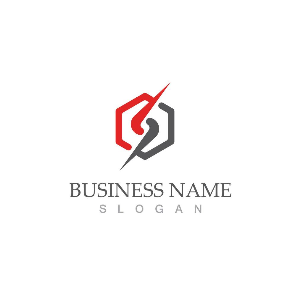 flash thunderbolt logo template vector