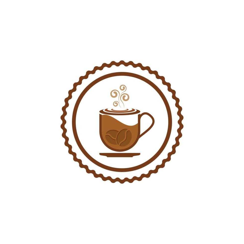 Coffee cup logo template vector