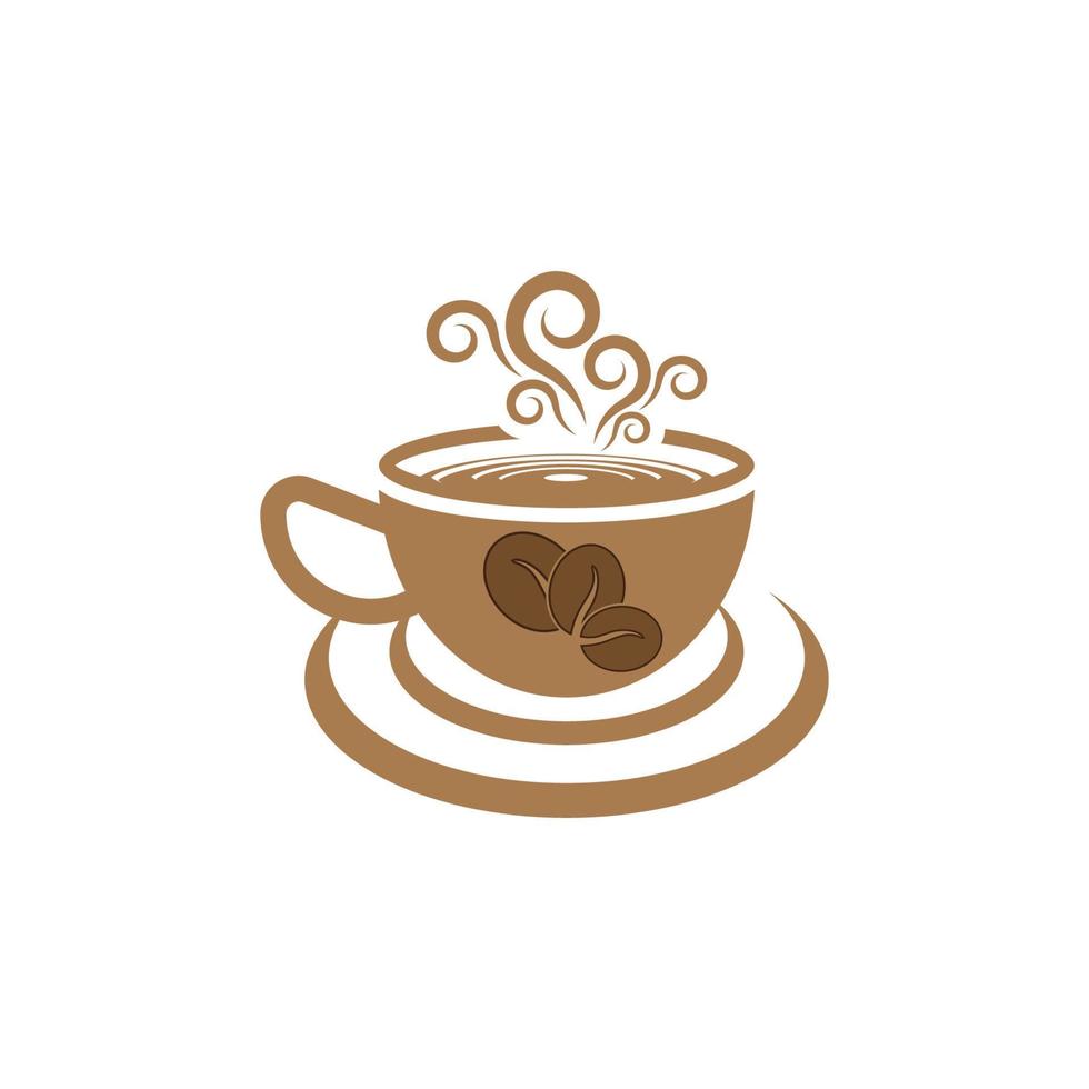 Coffee cup logo template vector