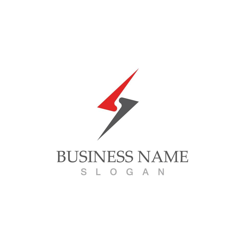 flash thunderbolt logo template vector