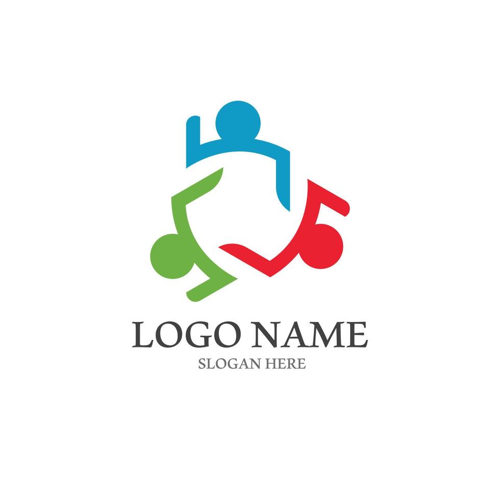 community icon group logo design vector