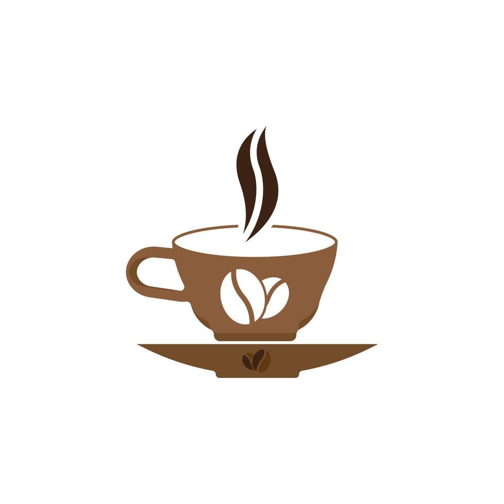 plantilla de logotipo de taza de café vector