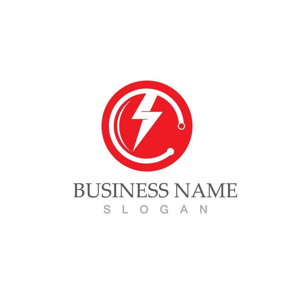 flash thunderbolt logo template vector