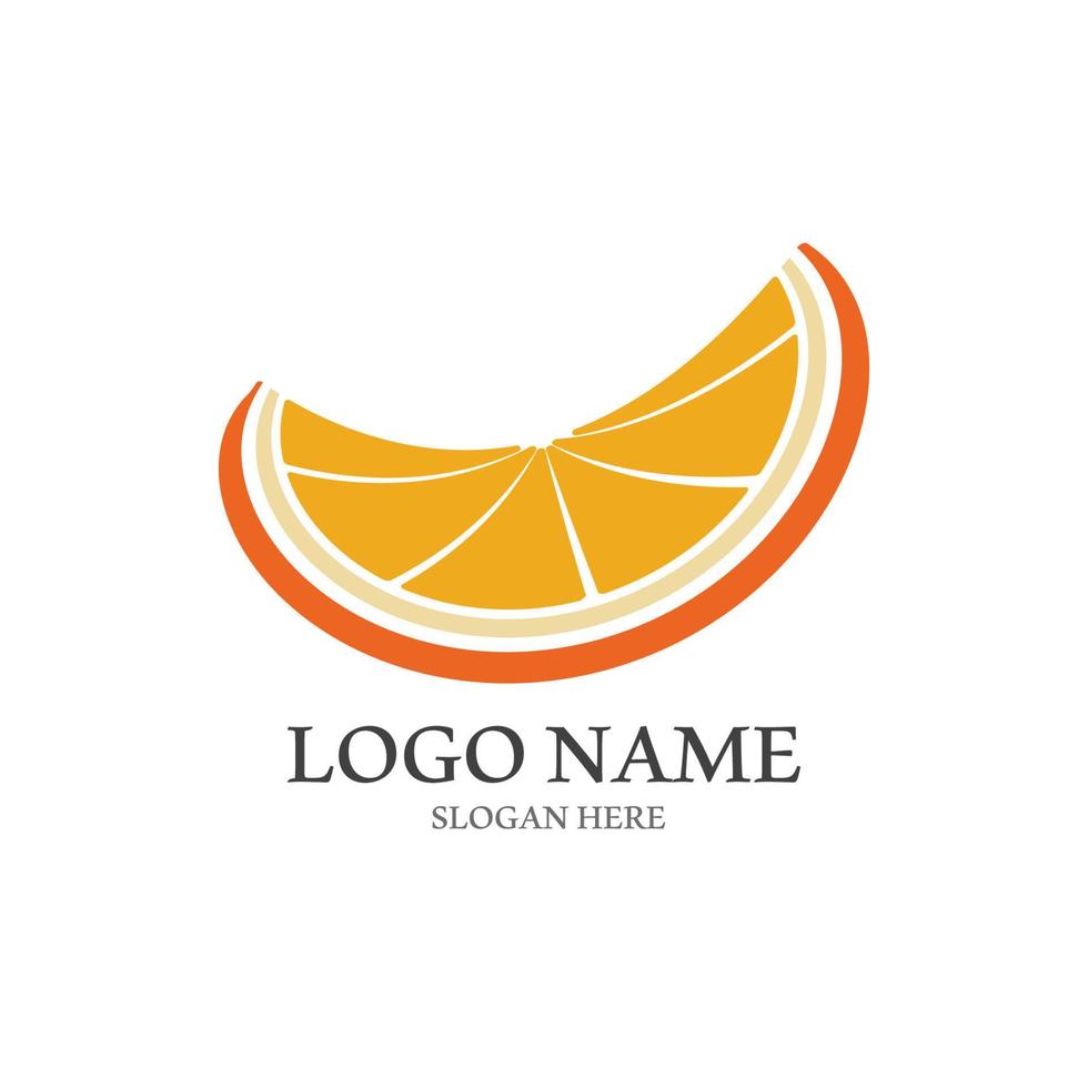 icono de vector de diseño de logotipo naranja