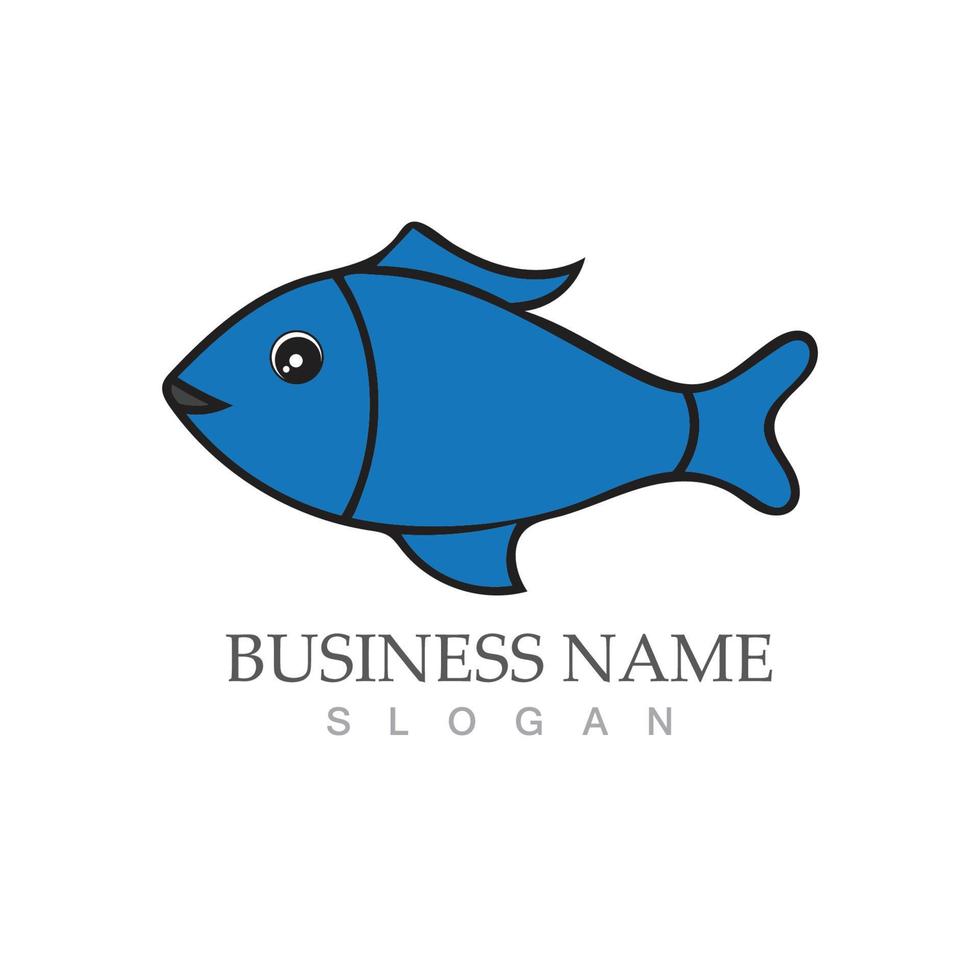 Fish logo template creative vector