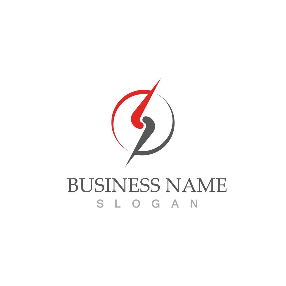 flash thunderbolt logo template vector
