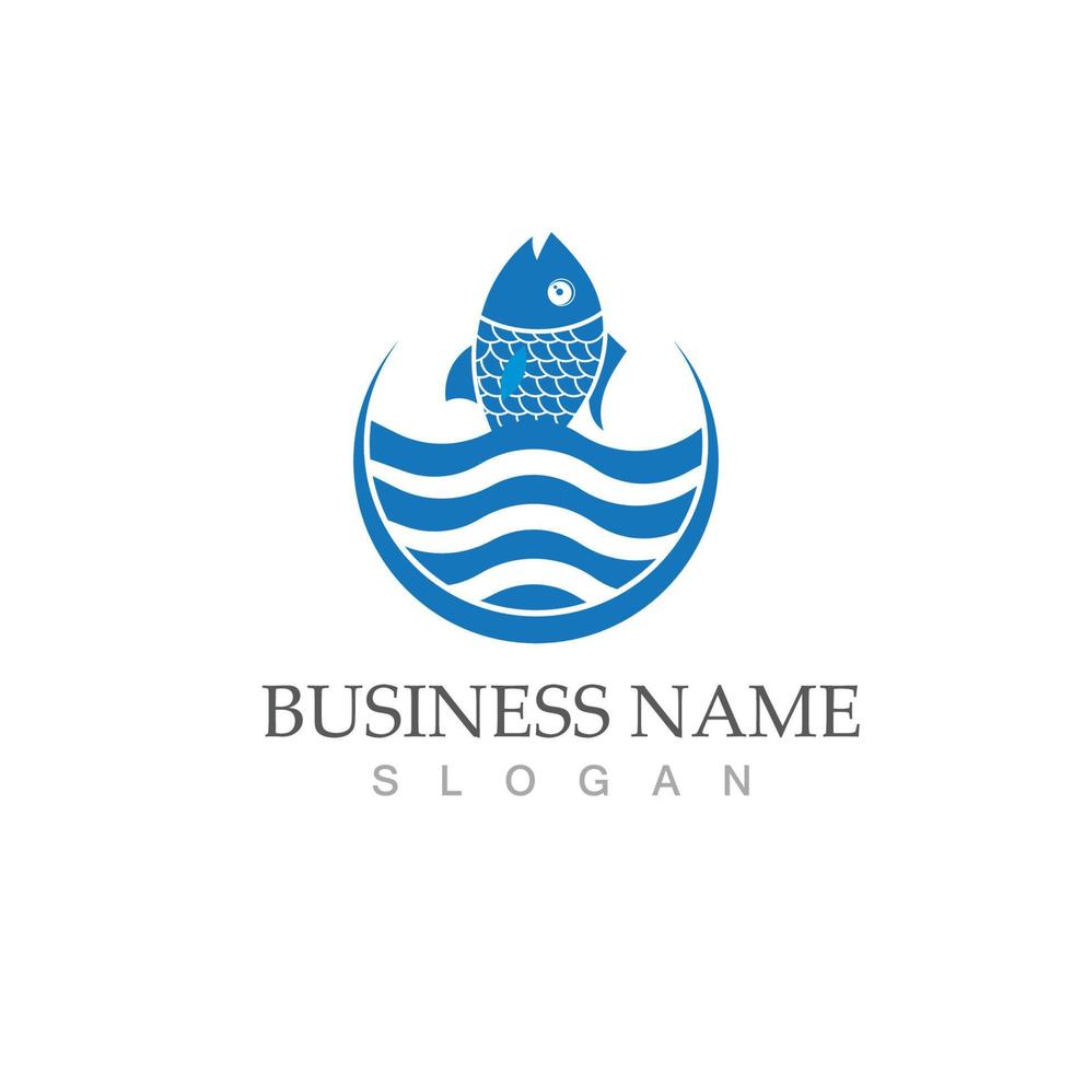 Fish logo template creative vector