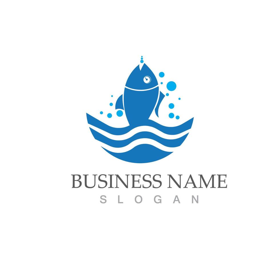Fish logo template creative vector