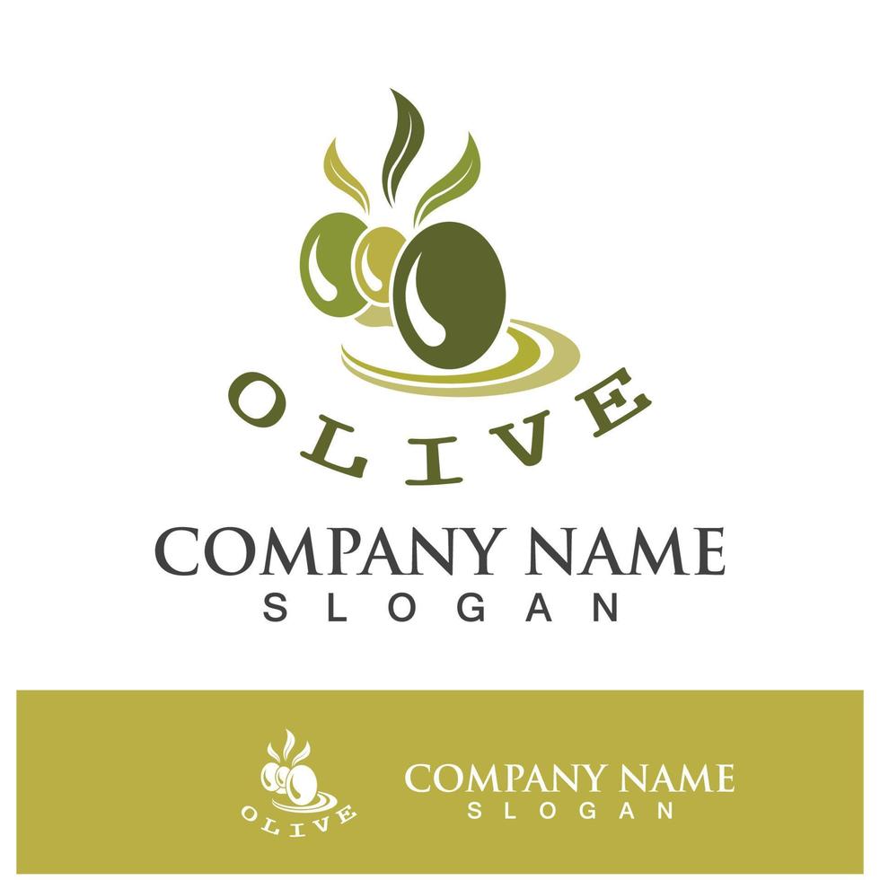 diseño de logotipo de aceite de oliva virgen extra vector